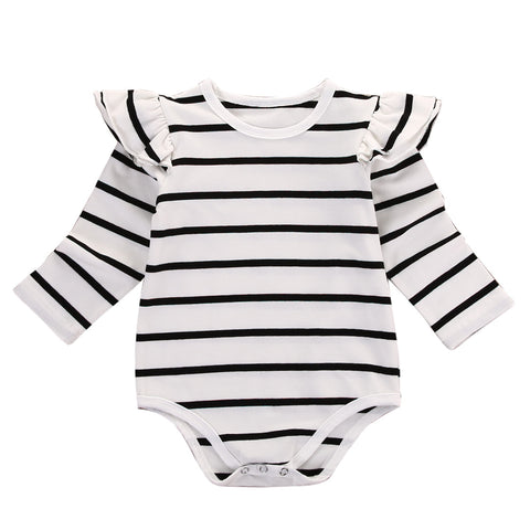 Striped White Romper