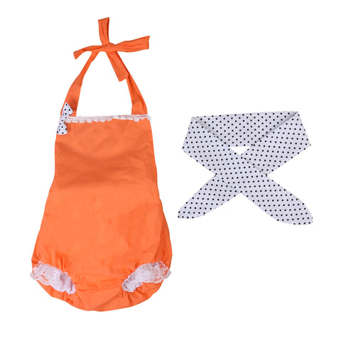 Orange Sunsuit Romper