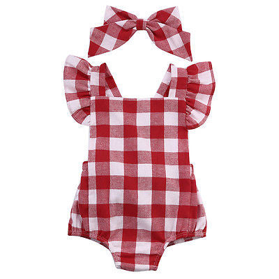 Red Picnic Romper