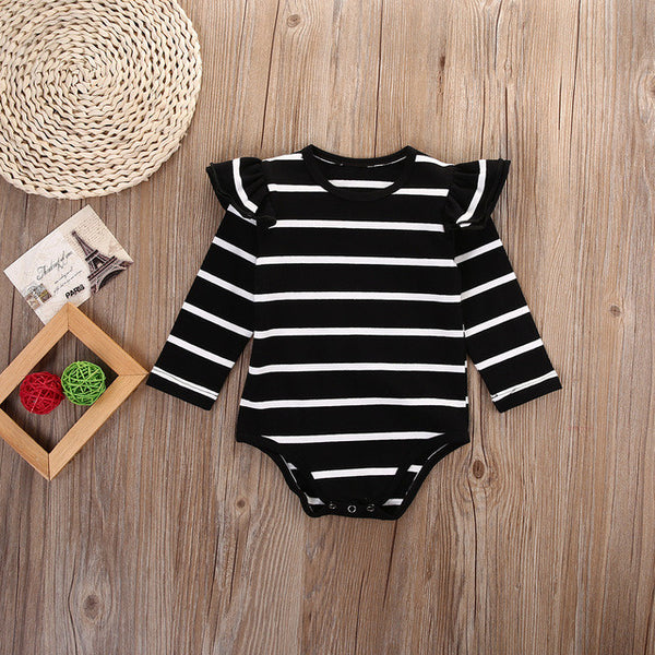 Striped Black Romper