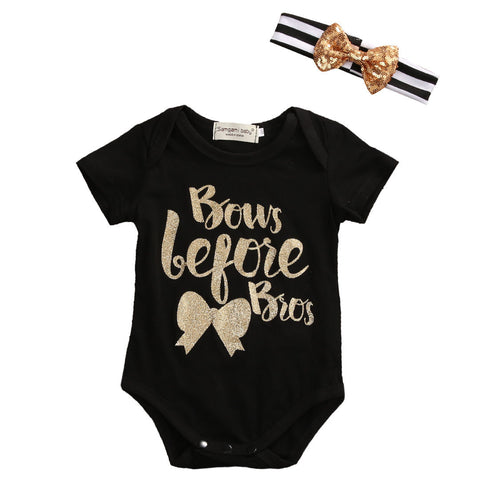 Bows Before Bros Romper