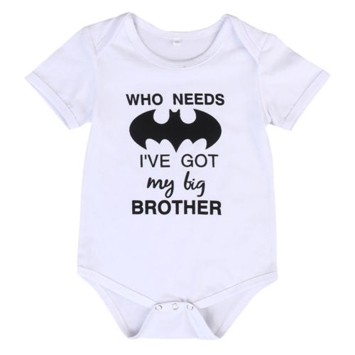 Who Needs Batman Brother Romper