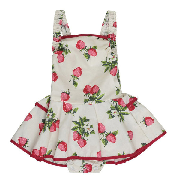Summer Strawberry Dress Romper